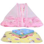 Kwitchy New Born Baby Mosquito Net Bed With Bed Protector