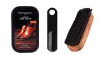 Sheppits Premium Shoe Shiner, Shoe Brush & Shoe Horn (Black) Combo | Shoe Care Kit