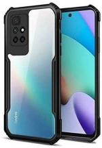 AmericHome Redmi 10 Prime Black, Transparent Rubber Mobile Back Cover