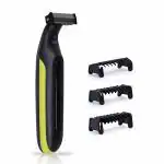Havells ST7000 Rechargeable Dual-Blade Shimmer (Shaver cum Trimmer) with 3 Trimming Combs, Black & Yellow