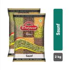 Diljeet Spices2Kg Moti Saunf| Fennel Seeds (1Kg x2)
