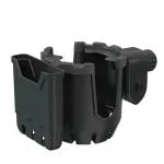 Safe-O-Kid Stroller Cup Holder with Phone Organizer/Holder, Universal Cup Holder for Bottle with Handle, 360 Degrees Rotation Bottle Holder for Stroller, Pushchair, Wheelchair, Walker -Black