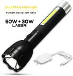 iDOLESHOP 50W + 30W Led Long Range Torch Light with Emergency Light