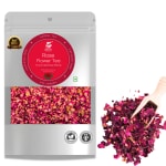 TEA & ME PURE TEAS Rose Petals Sun Dried Leaves, Natural Rose Flower Tea, Gulab Patti for Beautiful Hair & Skin