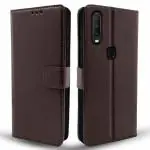 Balkans Vivo Y12 / Y15 / Y17 / U10 Flip Case | Vintage Leather Finish | Inside TPU with Card Pockets | Wallet Stand | Magnetic Closing | Flip Cover for Vivo Y12 / Y15 / Y17 / U10 (Black)