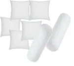 Raccoon White Microfibre, Polyester Cushions and Bolsters 24 x 60 cm (pack of 7) 2 BOLSTER/01