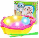 TIME 2 TOYS Musical Drum for Kids, Flash Drums Toys with Sticks for Kids with Lights & Musical (Multi Color)