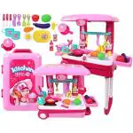 House of kids Pink 2 in1 Little Chef Trolley Kitchen Play Toy Set
