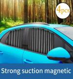 Car Window Shade -Car Side Window Sun Shade Car Curtain Pleated Silky UV Protection Privacy Baby Suction Magnetic