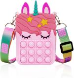 BANQLYN Light Pink Silicone Unicorn Sling Bag