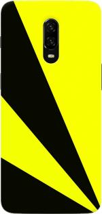 CustomEra OnePlus 6T Multicolour Yellow Lines Design Polycarbonate Hard Case Back Cover