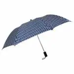 Fendo Delma 2 Fold 24.5 Inch Umbrella For Men and Women | Wind And RainProof Umbrella | Compact Travel Umbrella For Women | Umbrella For Sun Protection (Navy Dots)