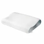 GADDA CO Memory Foam Pillow, Orthopedic Pillow for Shoulder and Neck Support, Cervical Contour Relief Ergonomic Pillow for Sleeping Ideal for Chronic Neck Pain, Size 19 X 11 Inches, White and Grey