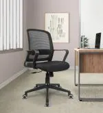 Vergo Empower Ergonomic Mid Back Mesh Office Chair (Black)