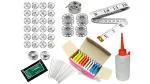 MANSHAMART Usha Sewing Kit 4 Bobbins,1 Bobbin case,1 Measuring Tape Inchitape,12 Tich Buttons,1 Oil Bottle,1 Box Dustless Chalks,Set of 20 Sewing Hand Needles (1 Packet), Sewing Accessories Combo Set