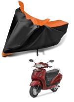 Mockhe Bike Body Cover for Honda Activa 4G , Dustproof UV Protection water resistant Custom Fit Cover-(Black-Orange )