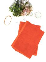 Doctor towels it's safe Unisex Musa - Banana X Cotton Hand Towel Quick Dry Hand Towel 40 X 60 Cm 550 Gsm Pack Of 2 - Red Orange