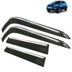 Kingsway Car Wind Deflectors Rain Guard Window Visor for Tata Nexon EV 2020, 2021, 2022, 2023, 2024, 2025 Model, Car Chrome Lining Door Visor Heavy Online India, Car Sun Shades