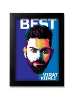 Blue Nexus Virat Kohli Wall Poster with Wall Frame Room Art Painting Collection A4 size 10x13