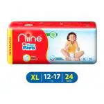 Niine Baby Diaper Pants Extra Large(XL) Size (12-17 KG) (Pack of 1) 24 Pants for Overnight Protection with Rash Control