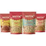 Indiyum Peanut Combo Pack Black Pepper Peanut 120g, Hing Jeera Peanut 120g, Salted Peanut 120g, Red Peanut Theekha Masala 120g