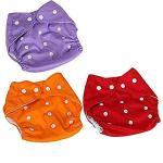 Chinmay Kids Multicolor Baby Premium Cotton Nappies Washable Reusable (0 M+ ) Set of 3