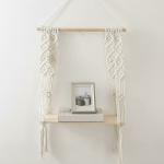 Saaz Decorative Wooden Wall Mounted Hanging Home Decor Storage with a Bohemian Flair That is one of a Kind and Elegant Living Room, Bedroom Floating Shelf Measuring 12 x 5 x 26 inches