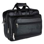 URBAN KINGS Indigo Black Synthetic Leather Laptop Bags