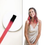 Hair Originals 100% Natural Human Hair Clip In Color Streaks (24 Inches, Single Clip, Neon Pink)