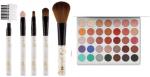Bingeable 5 Professional Different Makeup Brushes With Morphe Jaclyn Palette Eyeshadow (Set Of 2)
