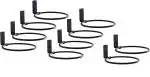 Appeasy Black Round Metal Hanging Wall Mounted Ring Shape Pot Stand 10 pcs