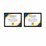 GLAMSIYA Photo Frame For Certificates | A4 Size Photo Frame For Wall Black Frame For Home and Office Decoration Set of 2 (Black-A4 Frame) | A4 size