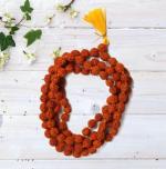 Feel Touch Mart Rudraksha Mala 108 Beads Original Natural Rudraksha Mala Jaap and Puja Mala A1 Round Bead Original Certified Rudraksha Mala by