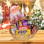 Food Library The Magic of Nature Christmas Assorted Chocolates Gift Hamper Basket with Santa