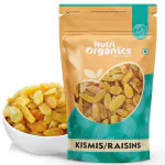 Nutri Organics Dry Fruit Premium Seedless Green Raisins/Kismis Value Pack 1 kg