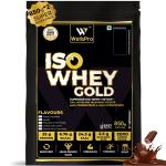 WellsPro ISO Whey Gold Swiss Chocolate Flavour Protein Powder 850 g (Pack of 2)