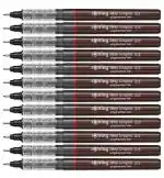 rOtring Tikky Graphic Fine Liner Pen 0.50mm - Pigment Liner with Black Ink, Box of 12