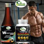 Inlazer Andura Weight Gain Capsule And Weight Gain Syrup Combo Pack, Weight Gainer Whey Protein (200 ml, Unflavoured)