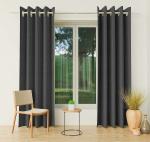 Curious Lifestyle Grey Solid Polyester Window Curtain 183 x 120 cm (pack of 2)