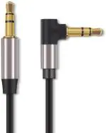 Astound Aux Cable 2M, 3.5Mm Right Angle Gold Plated Jack Audio Cable, Male To Male Auxiliary Cord Home Car Stereo Lead Compatible With Headphone Mp3 Speaker Iphone Ipad Smartphone Tablet Pc Laptop