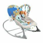 INFANTSO Baby Rocker Portable with Calming Vibrations with Musical Toy Dark Blue