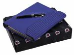 COI Dark Blue Daily Planner/Executive Faux Leather Travel Journal Diary, Office Stationery Card - Document Holder for Boys and Girls with Pen