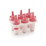 HAZEL Plastic Rreusable Kulfi Mould Set of 6 | Kulfi Maker For Children and Adults | Homemade Candy Mould, Popsicle Moulds and Ice Candy Maker | Pink