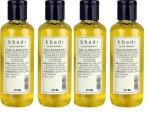 Khadi Herbal Honey Lemon Shampoo, Herbal Shampoo, Khadi Shampoo, Anti- Frizz Hair Shampoo, Scalp Cleansing Shampoo 840ml (Pack of 4)