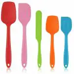 P-Plus International Silicone Spatula Set, 5 PCS Heat Resistant Rubber Spatulas Utensils for Nonstick Cookware Multi
