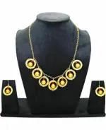 Jn Handicraft Alloy Copper-Plated White Jewel Set For Women And Girls