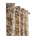 Jiyansh Decor Digital Patti Print Curtain Drapes for Long Door 9Ft Set of 2, Room Darkening Panels for Bedroom Kitchen Hall, Eyelet Curtains for Home (9feet, Digital-Patti, Brown)