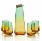 YAMASIN-Decanter Set - Combination Glass 1200Ml + 320Ml Set Of 5Pcs