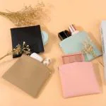 Dash Small Makeup Bag Purse Pocket Cosmetic Bag Squeeze Top Waterproof Travel Makeup Bag No Zipper Portable Mini Makeup Pouch Colourful Pouch for Women Girls