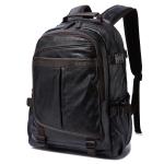 Fur Jaden Black Leatherette 15.6 Inch Laptop Backpack